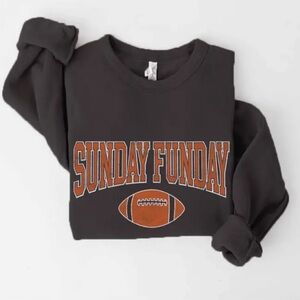 Sunday Funday Football Black Sweatshirt